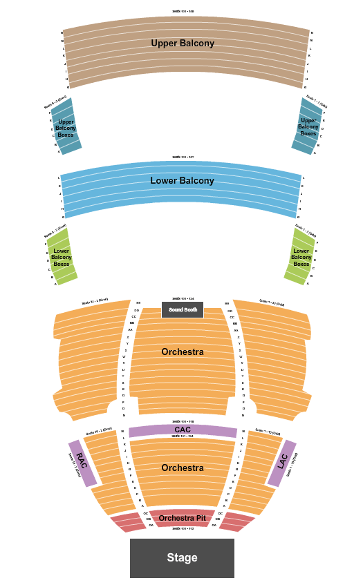 SAFE Credit Union Performing Arts Center Broadway in Seating Chart